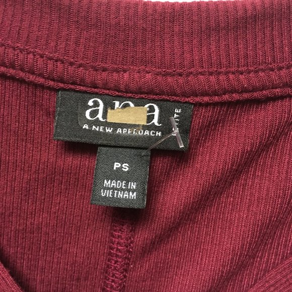A.N.A 🛍️ Women's Button Down Burgundy NWOT Sz PS - Picture 5 of 6